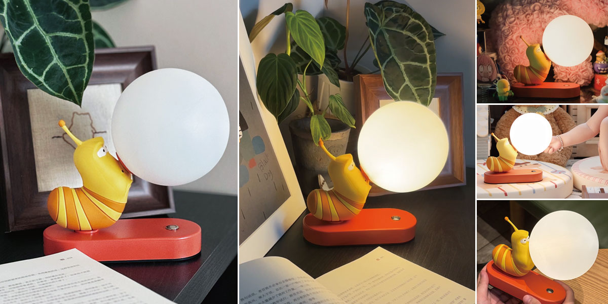 P2666TA // GLOWBUGSY Rechargeable Balloon Bug Lamp – 2700K Soft Light, 3600mAh Battery, Type-C Fast Charging, Touch Control, Waterproof Design