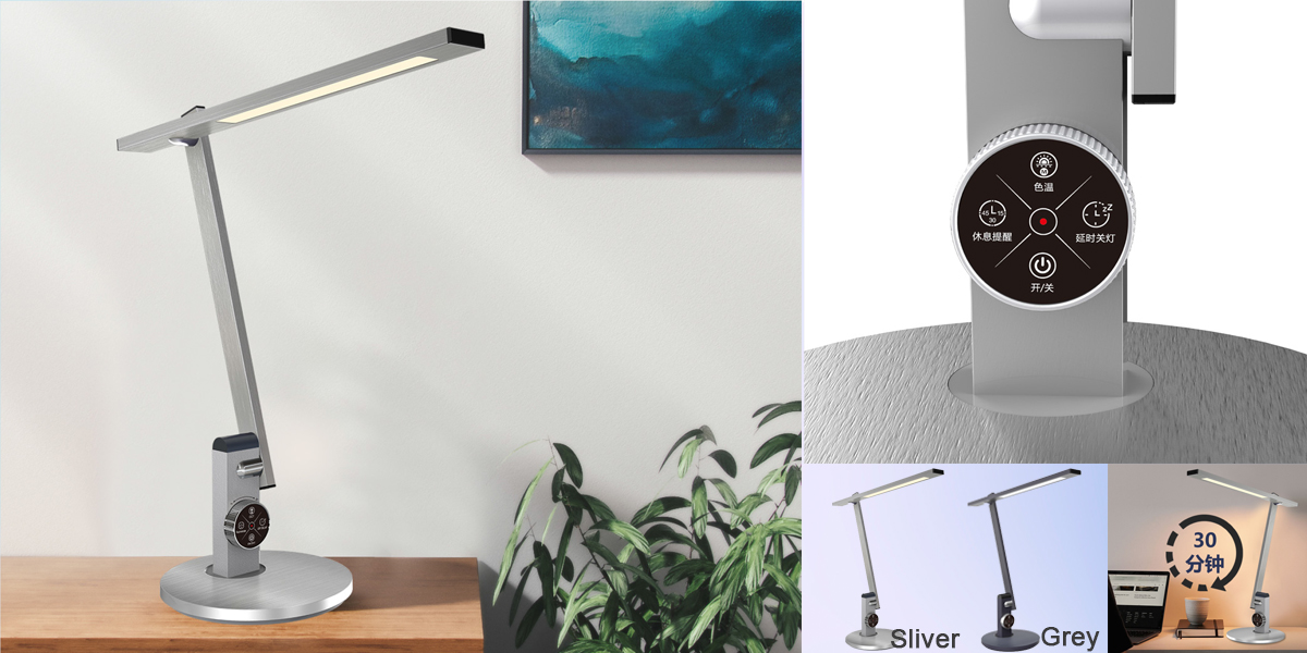 BI-1167 // Evenly-lit Writing LED table lamp, no shadow interference during writing