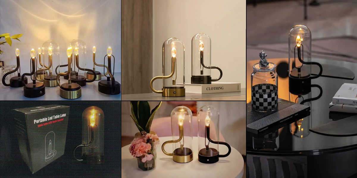 AD1802 // Retro-style Unique LED table lamp, adding a nostalgic vibe to the space