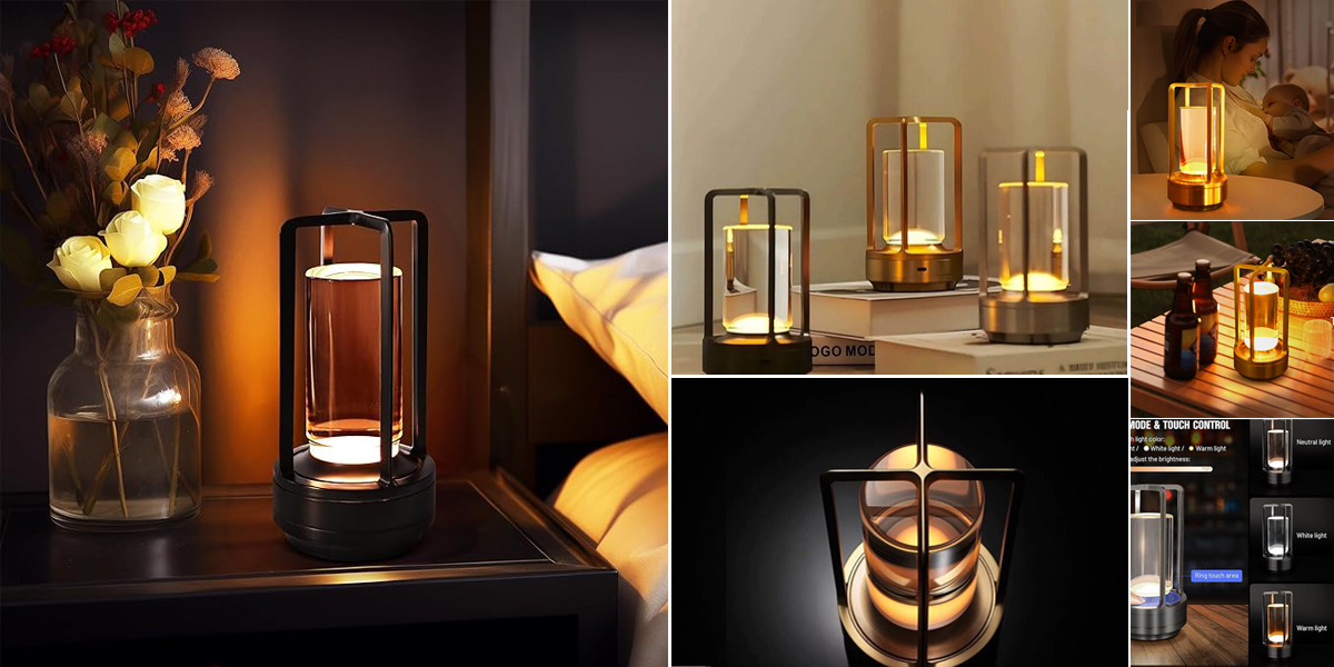 AD1803 // Minimalist-designed Rechargeable LED table lamp, matching various home styles